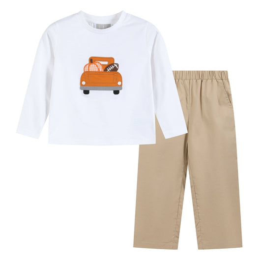 White Football Truck Pants Set