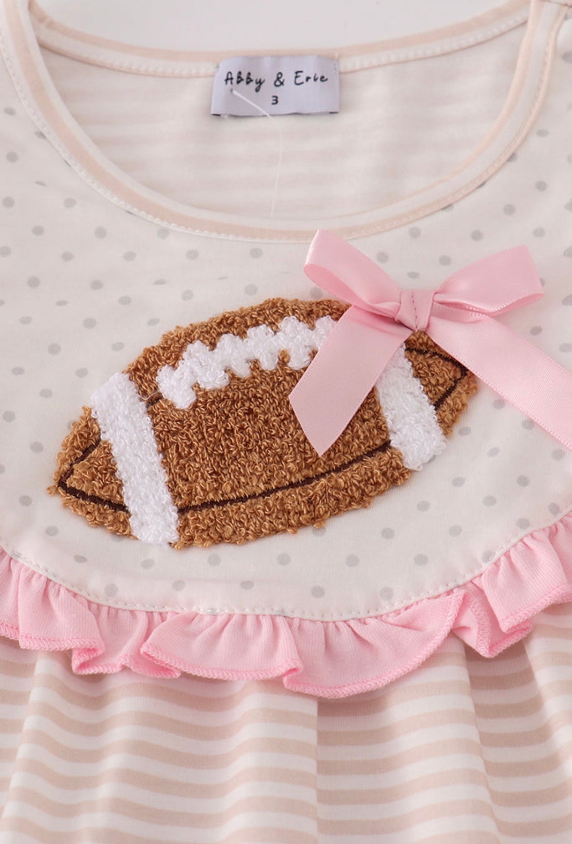 Pink Football French Knot Pants Set