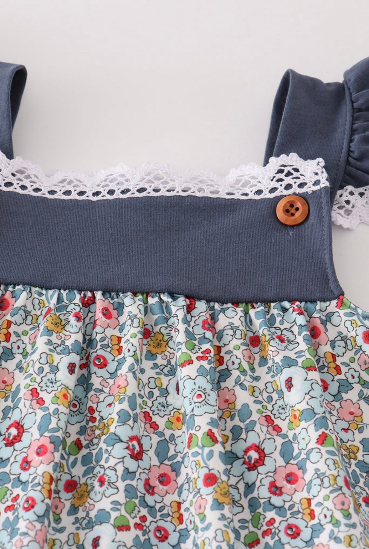 Blue Charm Lace Ruffle Pant Set